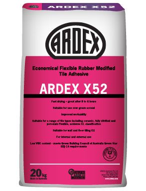 ARDEX X 52 Economical rubber modified cement-based adhesive