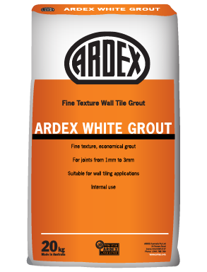 ARDEX White Fine textured, smooth, bright white wall grout
